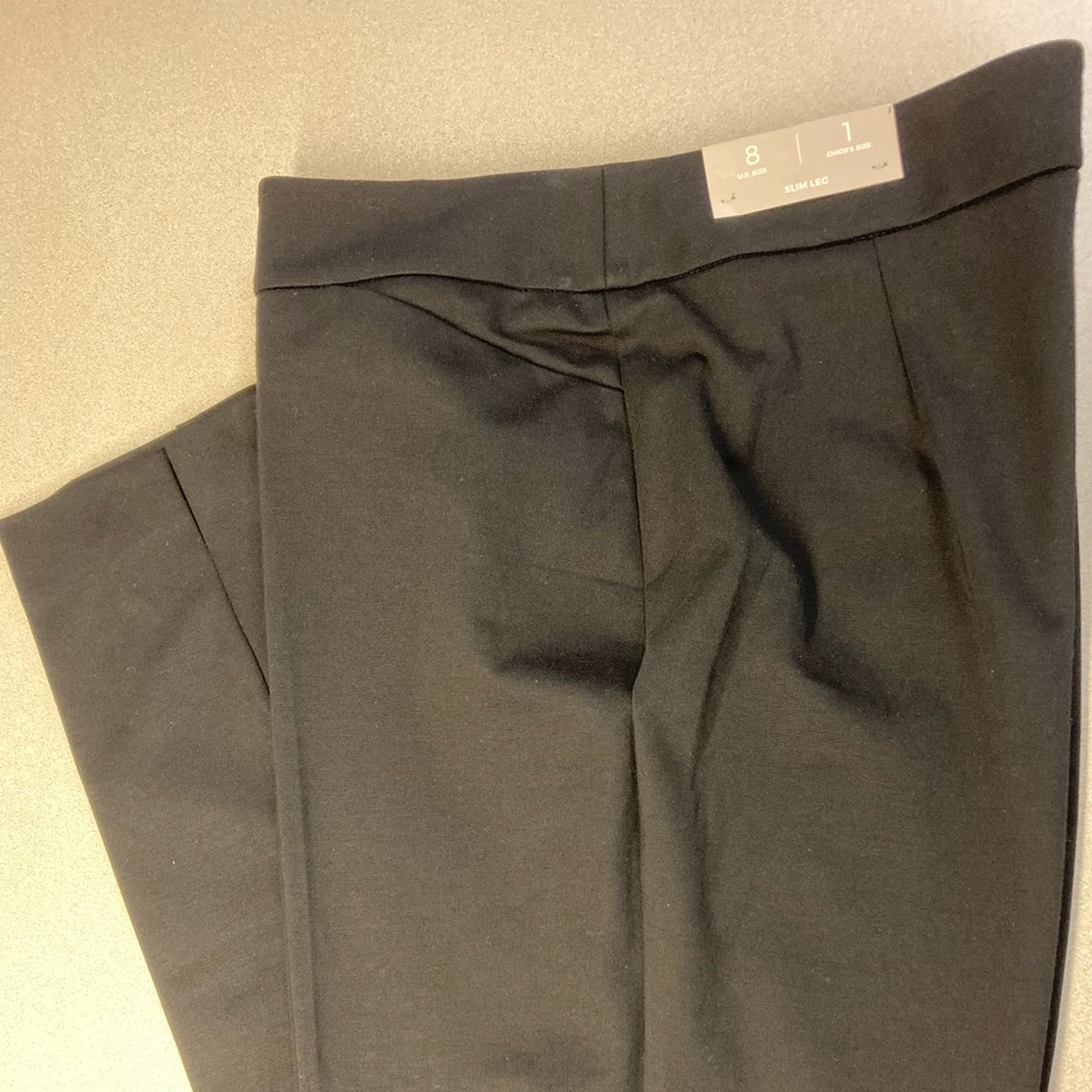 🎬CHICO’s🎬 Black Ponte Tapered Ankle Pants - Picture 10 of 12